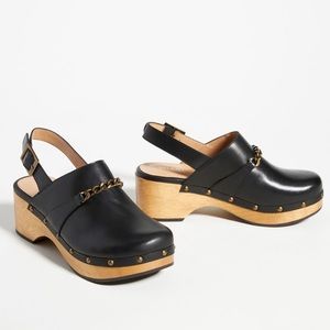 Anthropogie silent D sling back clogs size 38